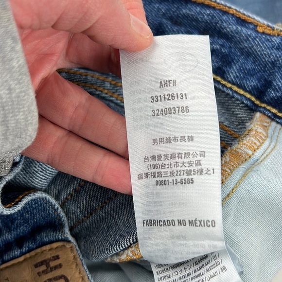 Men's Hollister Light Wash Ripped Distressed Skinny Denim Jeans 32 x 32 - Picture 6 of 8